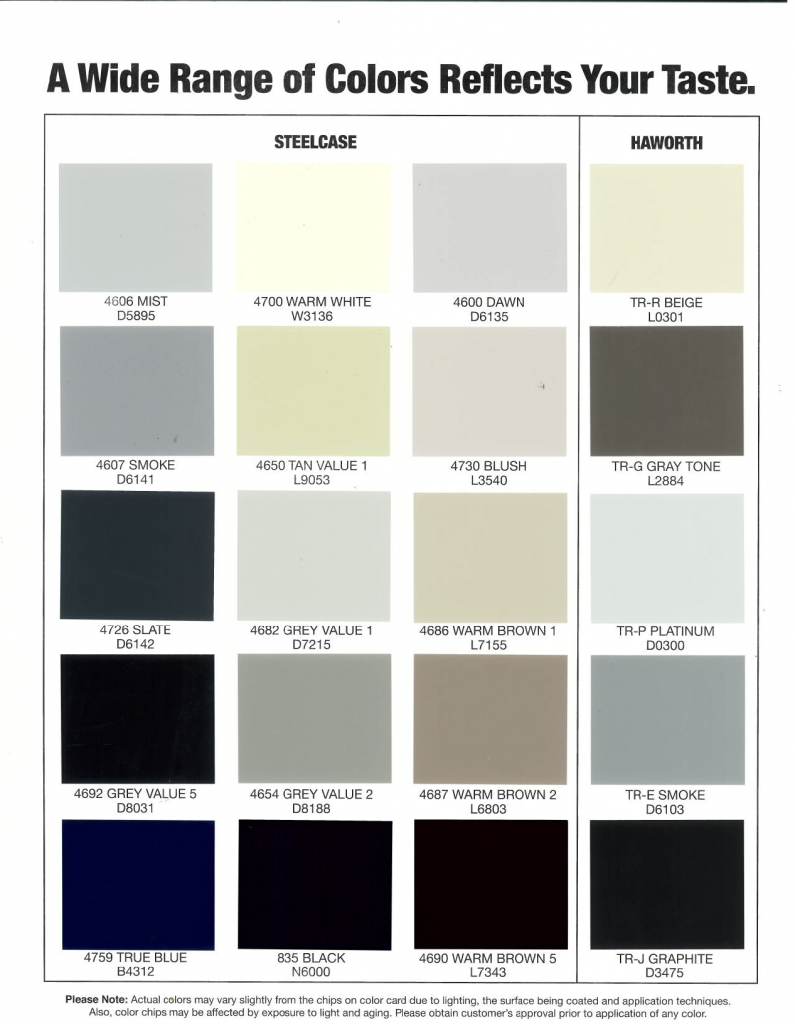 Porcelain Patch and Glaze Electrostatic Painting Color Chart