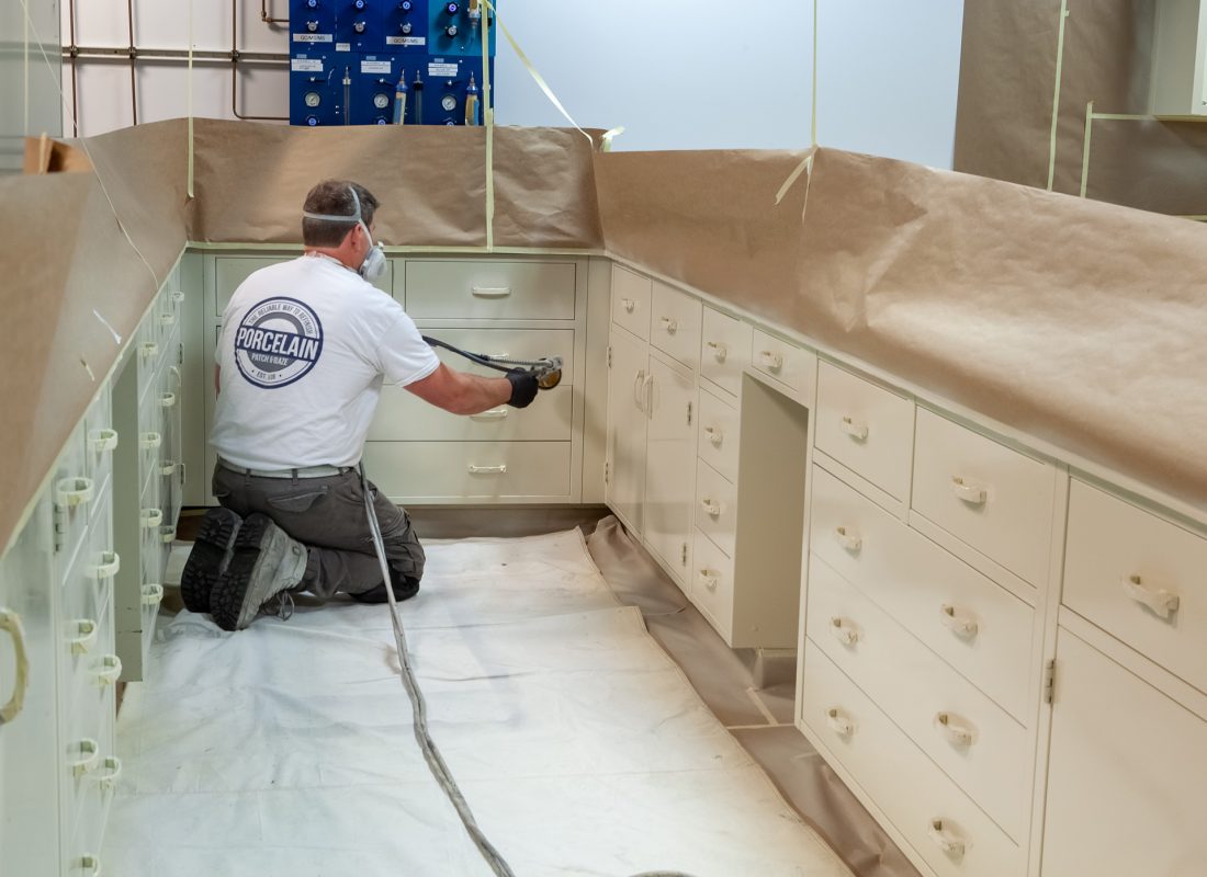Laboratory cabinets- during